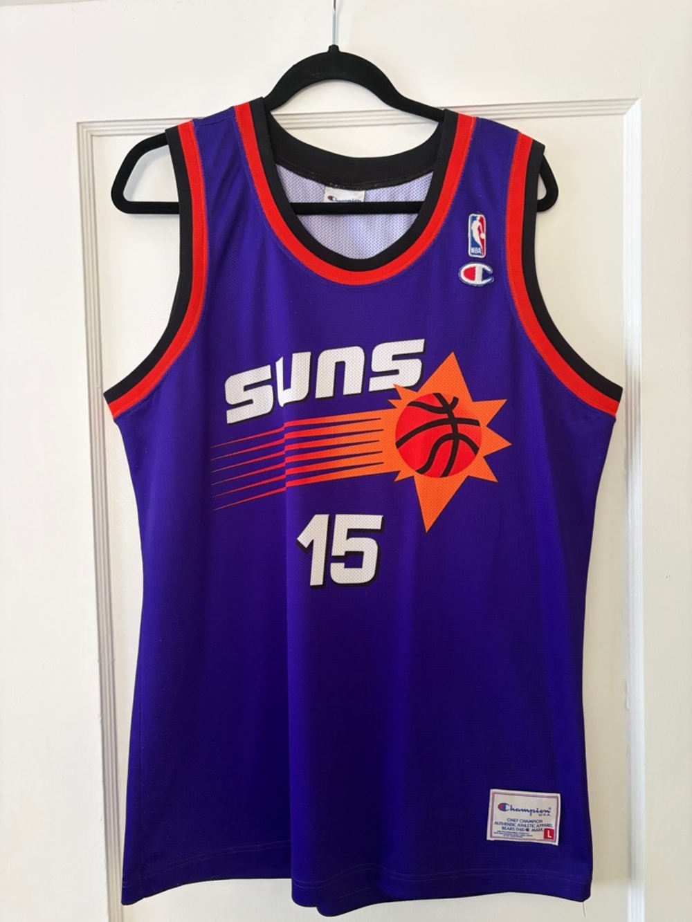 vintage Champion Danny Manning #15 Phoenix Suns 90s Sunburst jersey